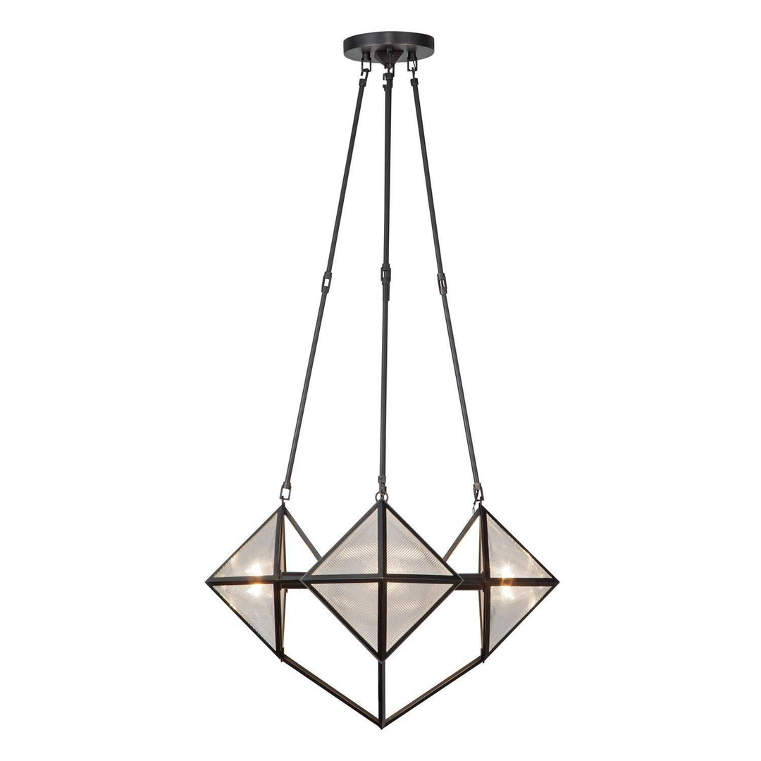 Alora Canada - CH332421UBCR - Four Light Chandelier - Cairo - Ribbed Glass/Urban Bronze