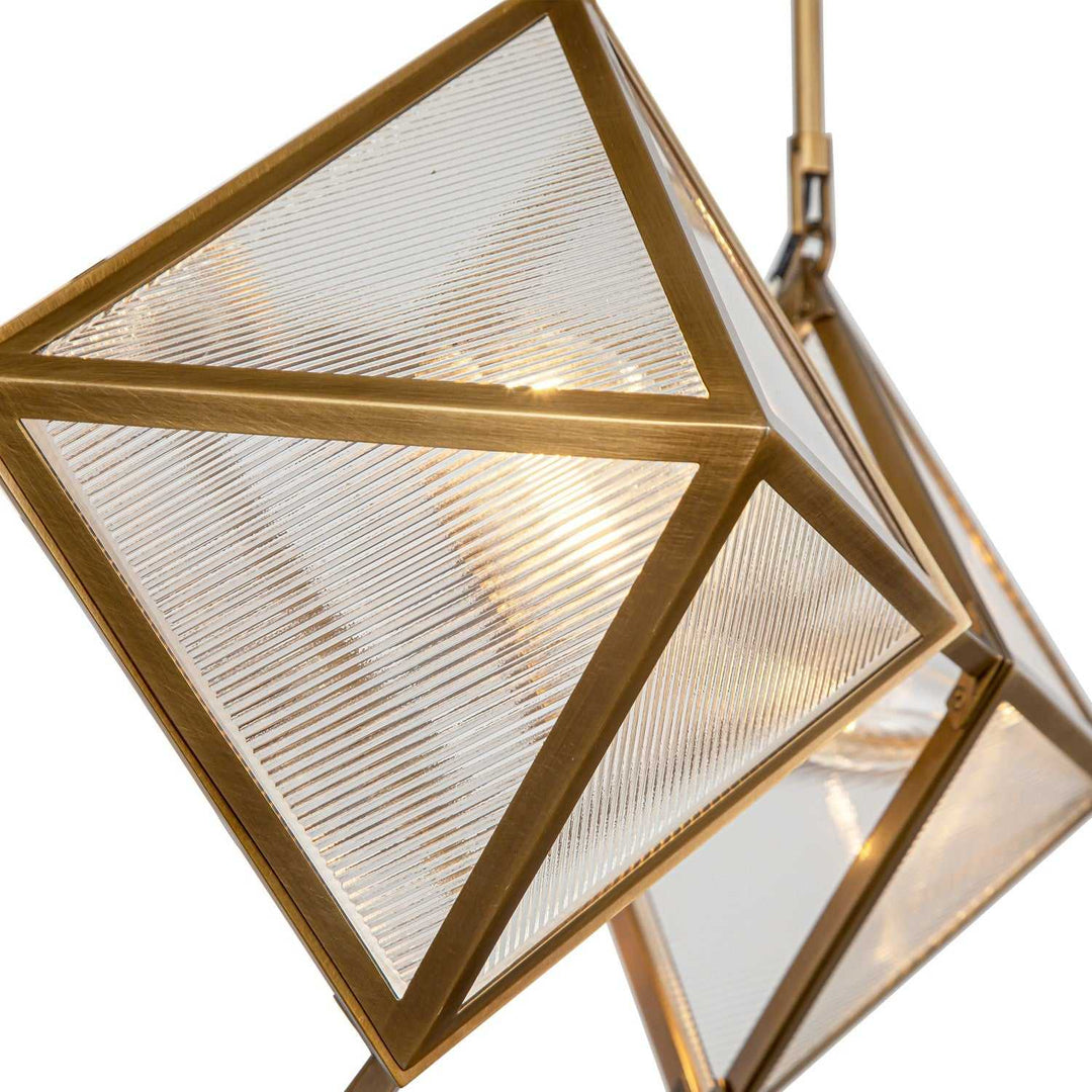 Alora Canada - CH332421VBCR - Four Light Chandelier - Cairo - Ribbed Glass/Vintage Brass