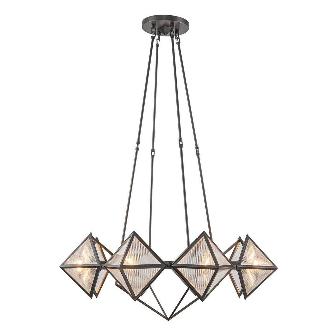 Alora Canada - CH332830UBCR - Eight Light Chandelier - Cairo - Ribbed Glass/Urban Bronze