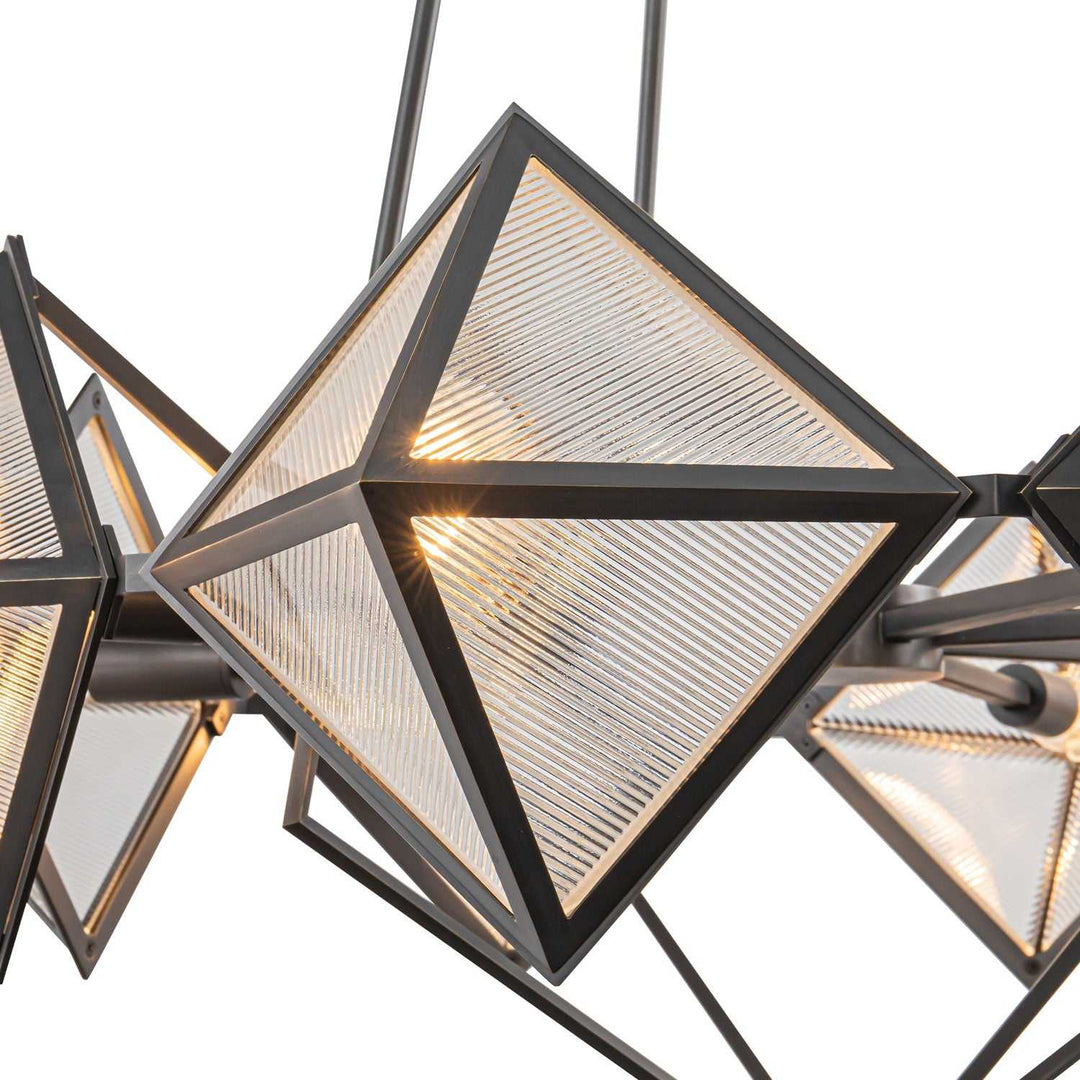 Alora Canada - CH332830UBCR - Eight Light Chandelier - Cairo - Ribbed Glass/Urban Bronze