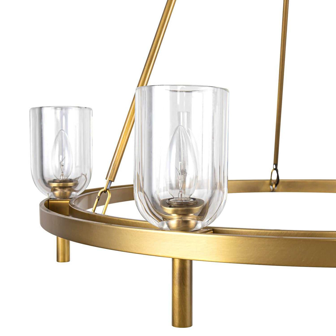 Alora Canada - CH338632VBCC - Six Light Chandelier - Lucian - Vintage Brass/Clear Crystal