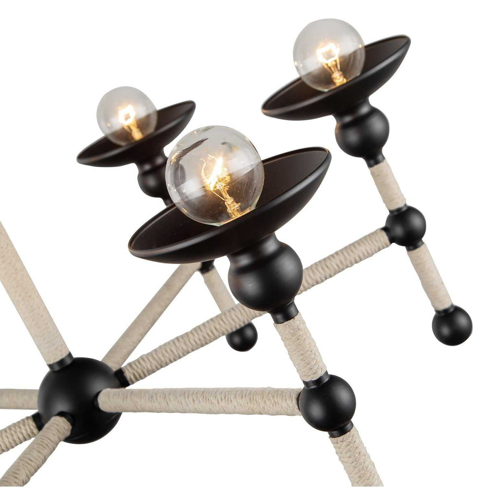 Alora Canada - CH343625MBCN - Six Light Chandelier - Nadine - Matte Black/Cotton