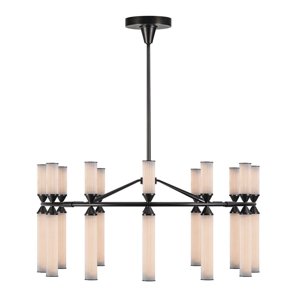 Alora Canada - CH348038UBFR - LED Chandelier - Edwin - Urban Bronze/Frosted Ribbed Glass