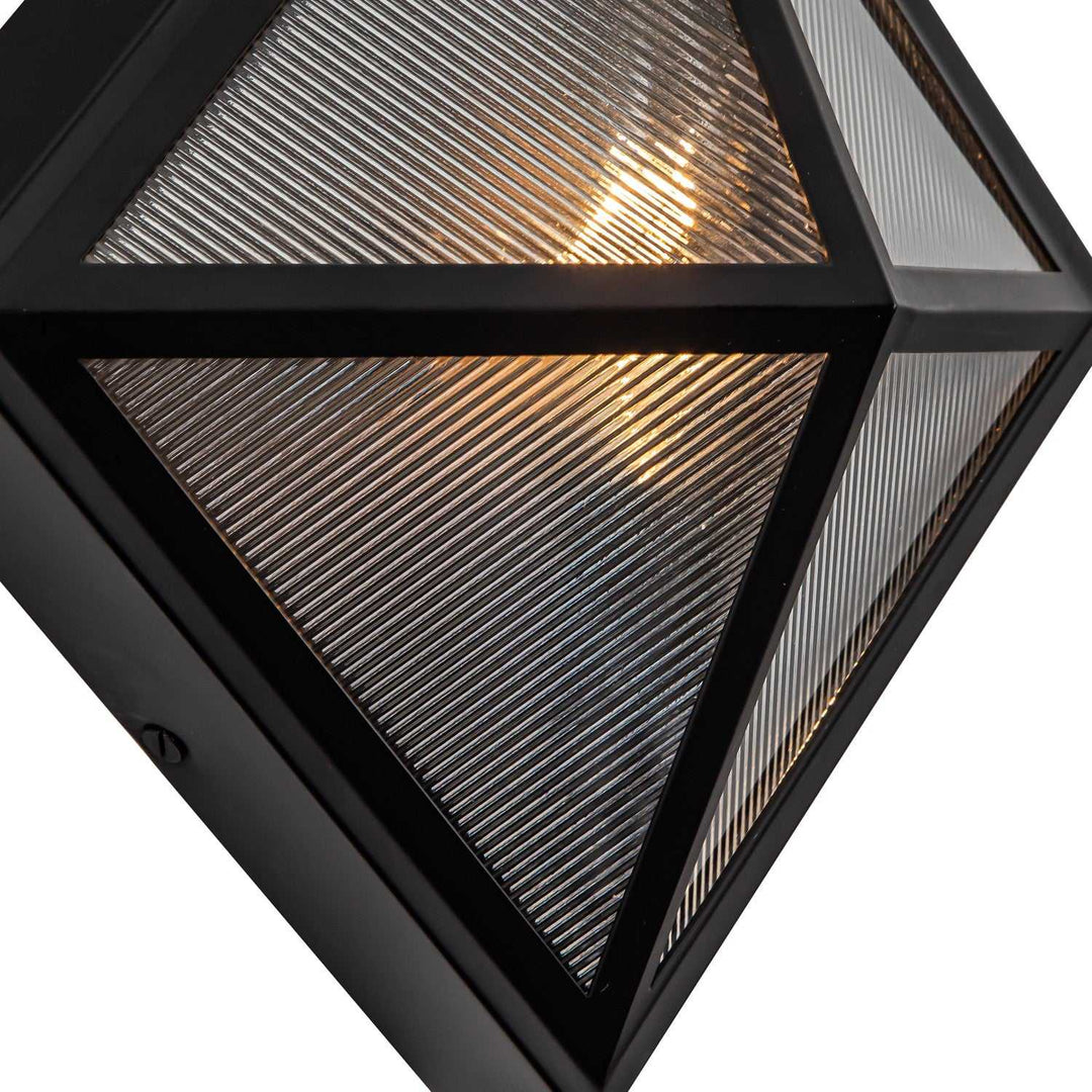 Alora Canada - EW332511BKCR - One Light Outdoor Wall Lantern - Cairo - Black/Ribbed Glass