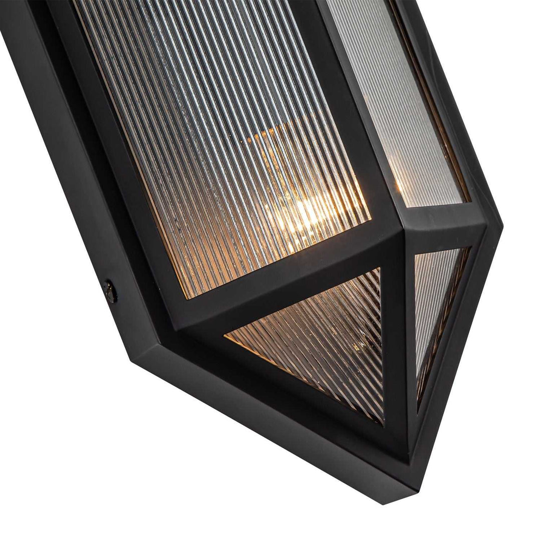 Alora Canada - EW332705BKCR - Two Light Outdoor Wall Lantern - Cairo - Black/Ribbed Glass