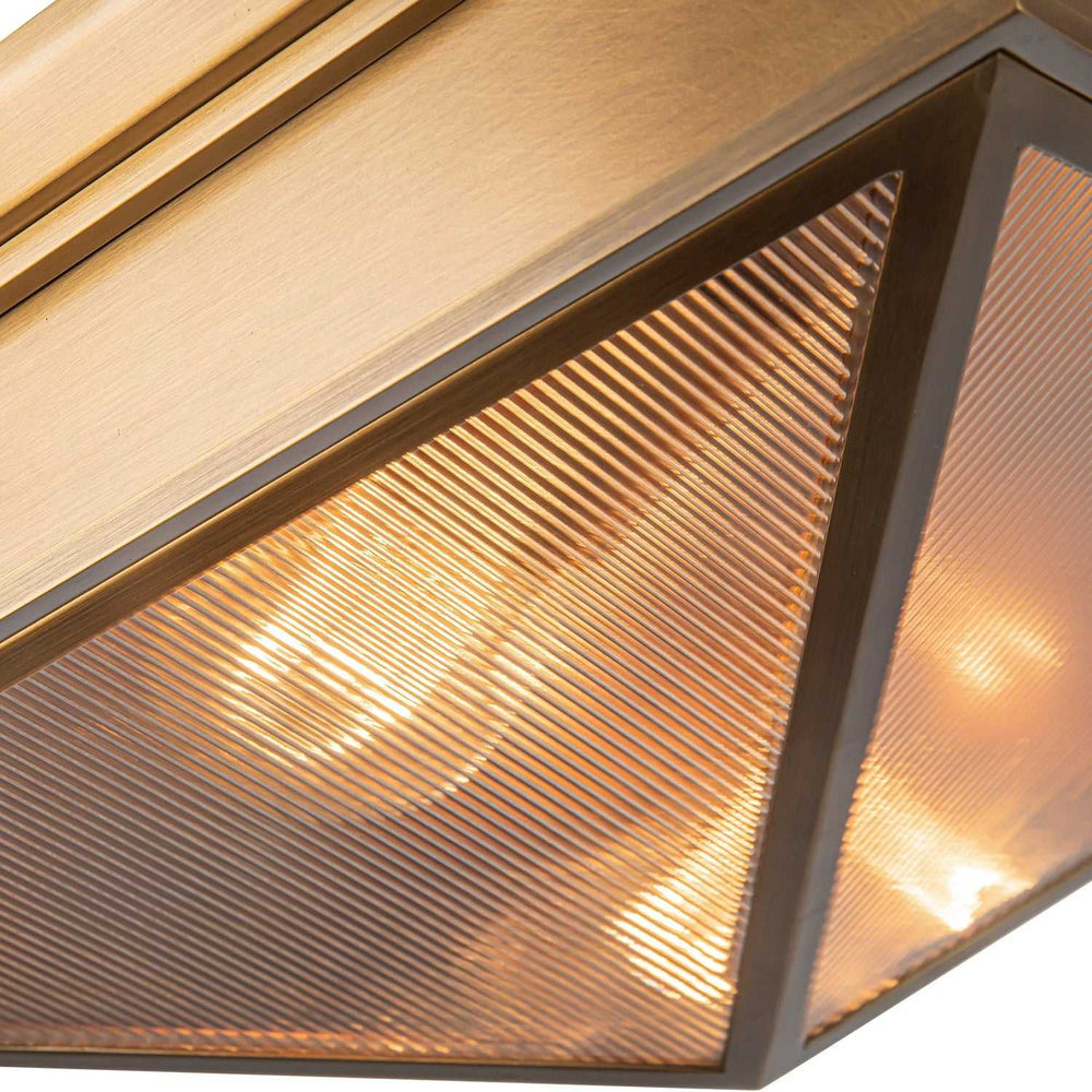 Alora Canada - FM332615VBCR - Two Light Flush Mount - Cairo - Ribbed Glass/Vintage Brass