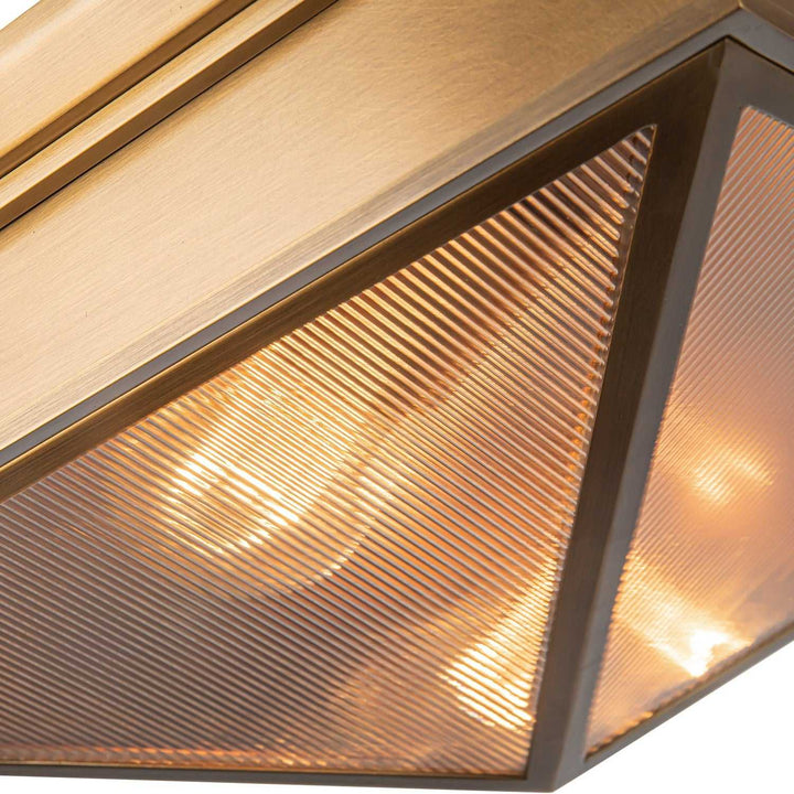 Alora Canada - FM332615VBCR - Two Light Flush Mount - Cairo - Ribbed Glass/Vintage Brass