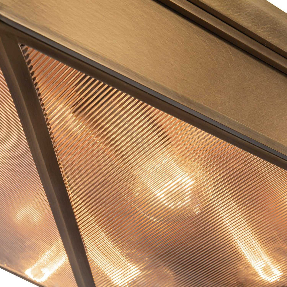 Alora Canada - FM332919VBCR - Four Light Flush Mount - Cairo - Ribbed Glass/Vintage Brass