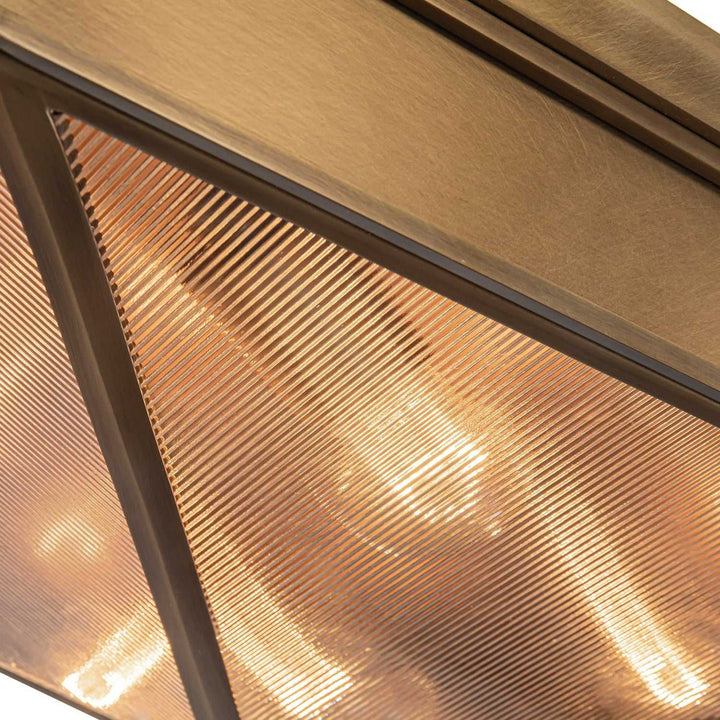 Alora Canada - FM332919VBCR - Four Light Flush Mount - Cairo - Ribbed Glass/Vintage Brass