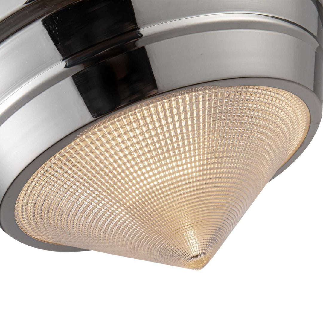 Alora Canada - FM348010PNPG - One Light Flush Mount - Willard - Polished Nickel/Prismatic Glass
