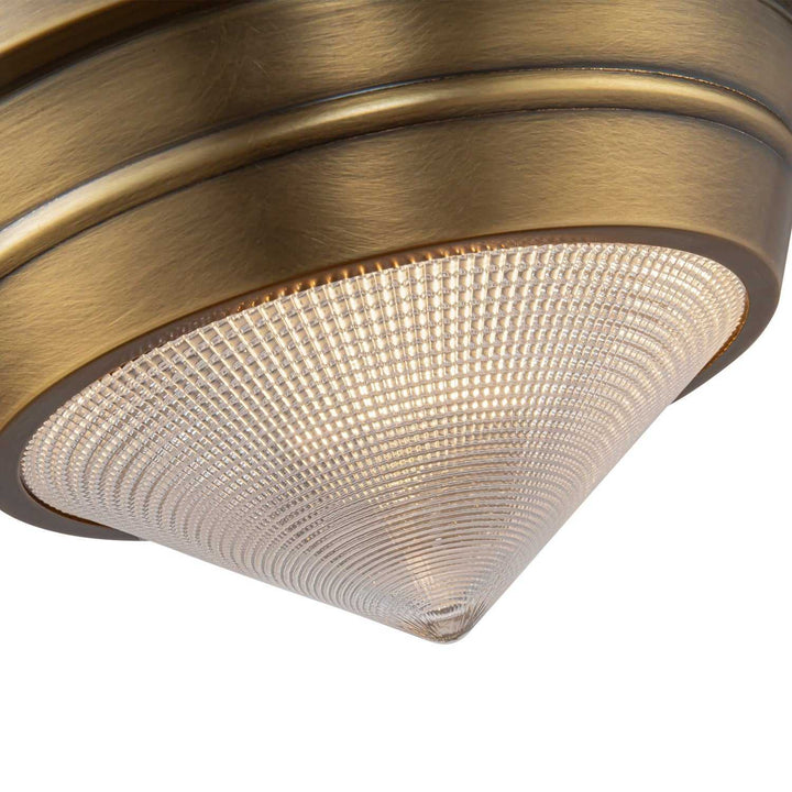 Alora Canada - FM348010VBPG - One Light Flush Mount - Willard - Vintage Brass/Prismatic Glass