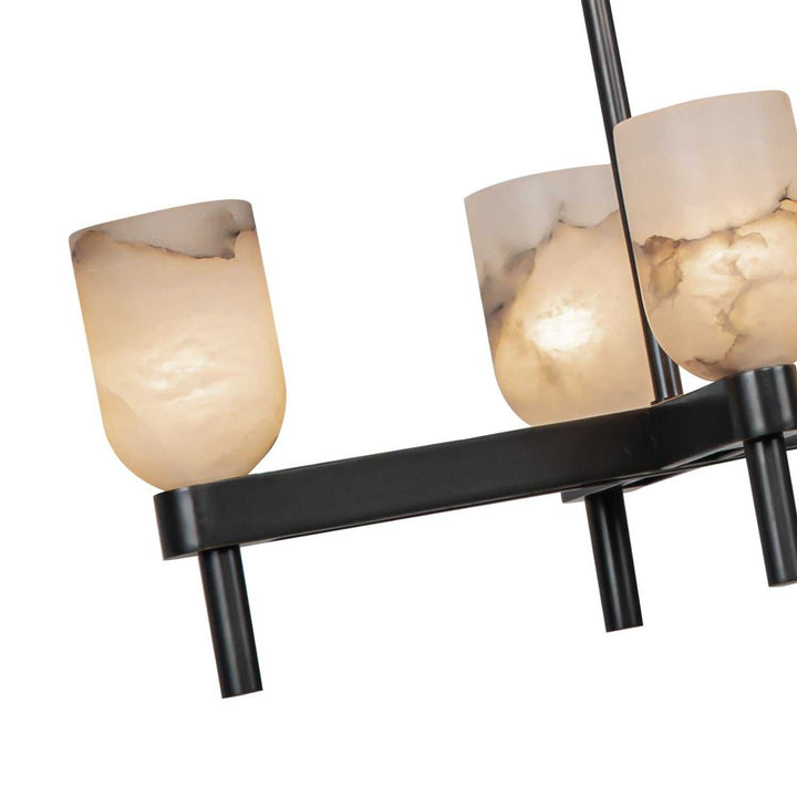 Alora Canada - LP338052UBAR - Ten Light Linear Pendant - Lucian - Urban Bronze/Alabaster