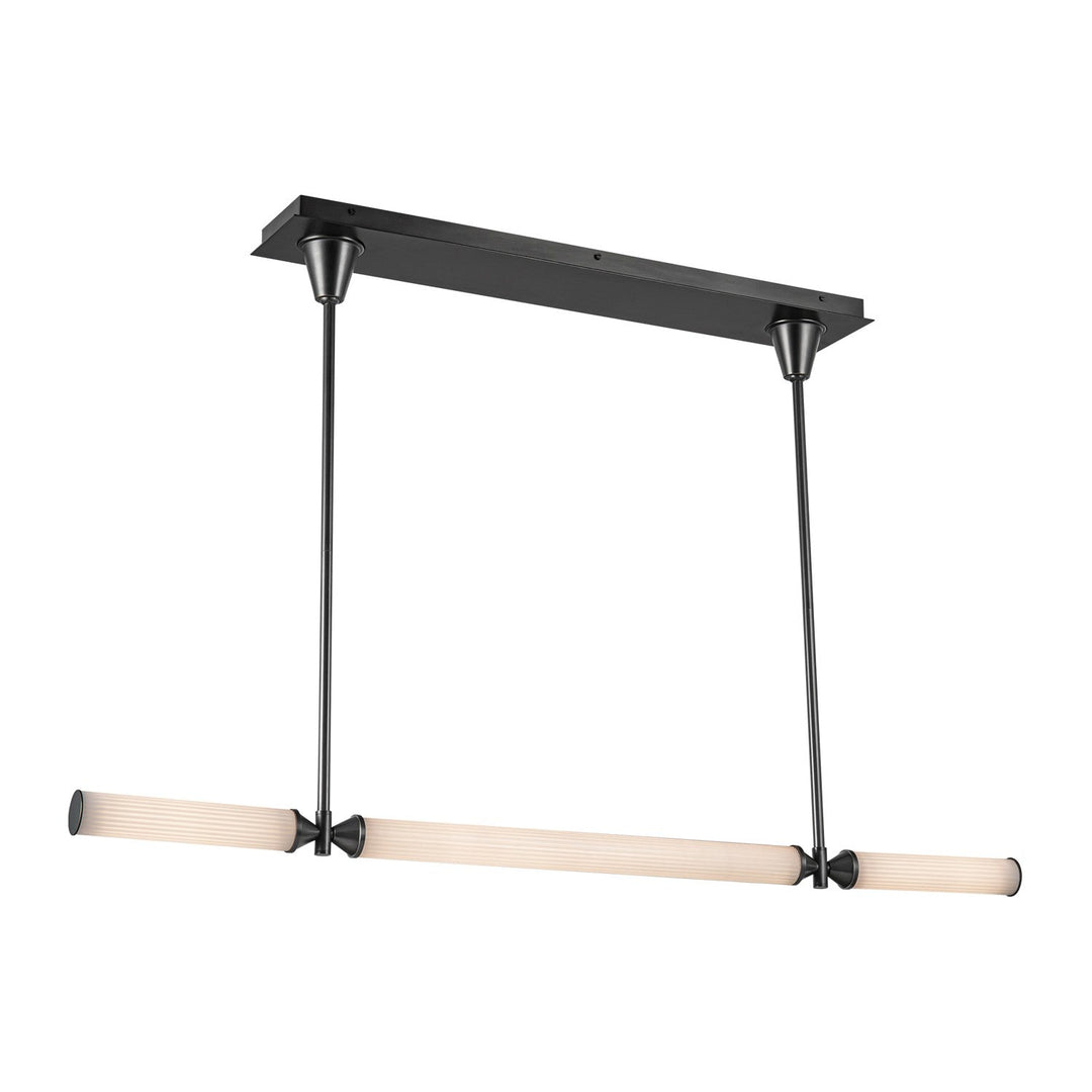 Alora Canada - LP348148UBFR - LED Linear Pendant - Edwin - Urban Bronze/Frosted Ribbed Glass