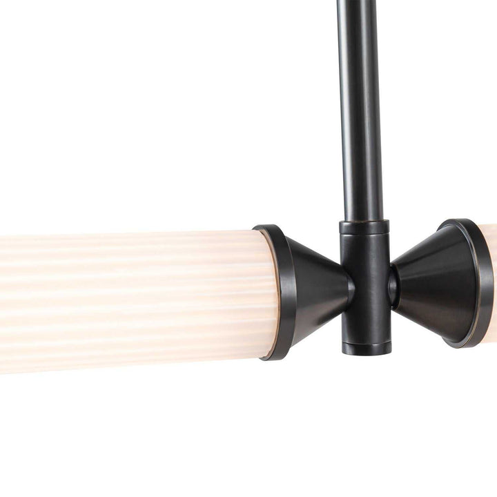 Alora Canada - LP348148UBFR - LED Linear Pendant - Edwin - Urban Bronze/Frosted Ribbed Glass