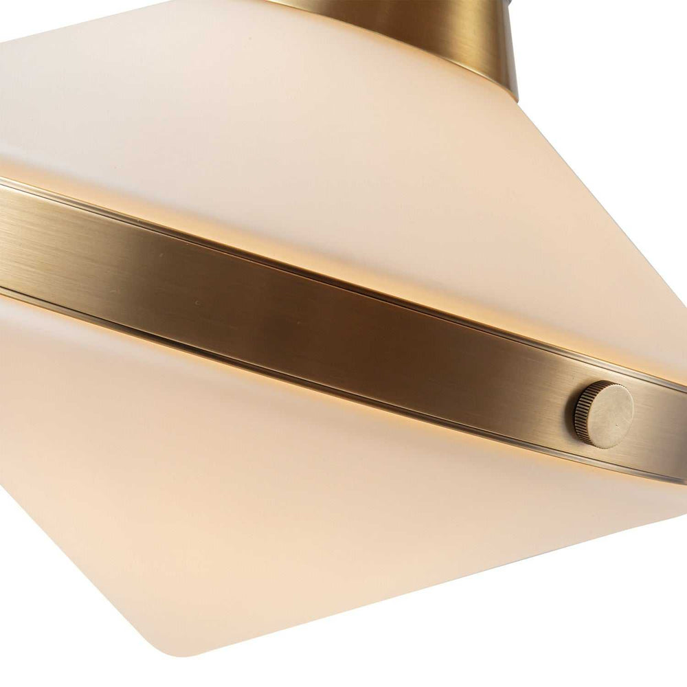 Alora Canada - LP348241VBOP - Two Light Linear Pendant - Willard - Vintage Brass/Opal Matte Glass