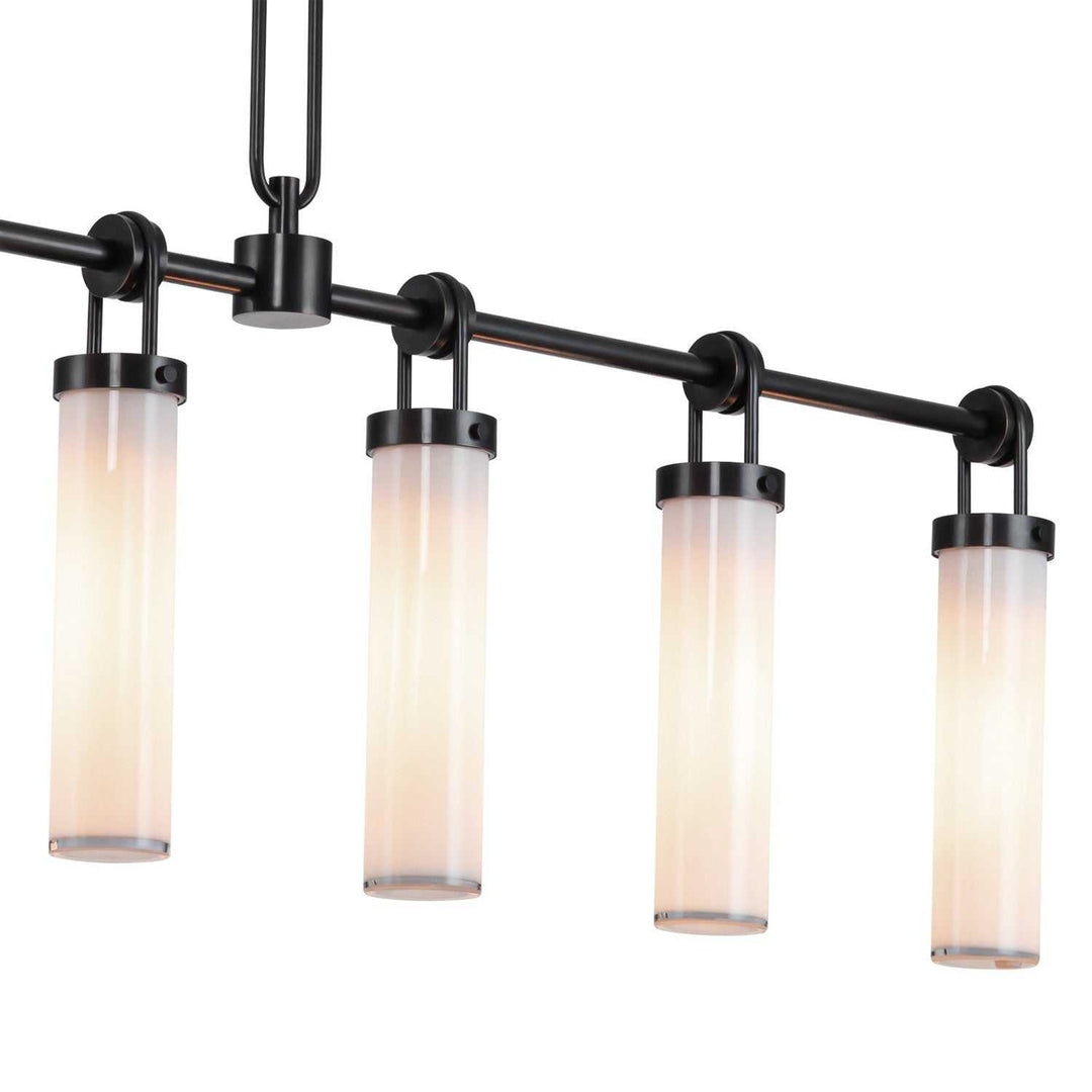 Alora Canada - LP355652UBGO - Six Light Linear Pendant - Wynwood - Urban Bronze/Glossy Opal