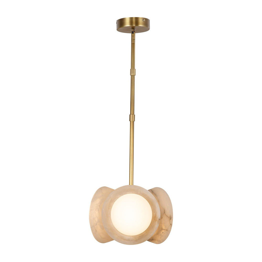 Alora Canada - PD320313VBAR - LED Pendant - Alonso - Vintage Brass/Alabaster