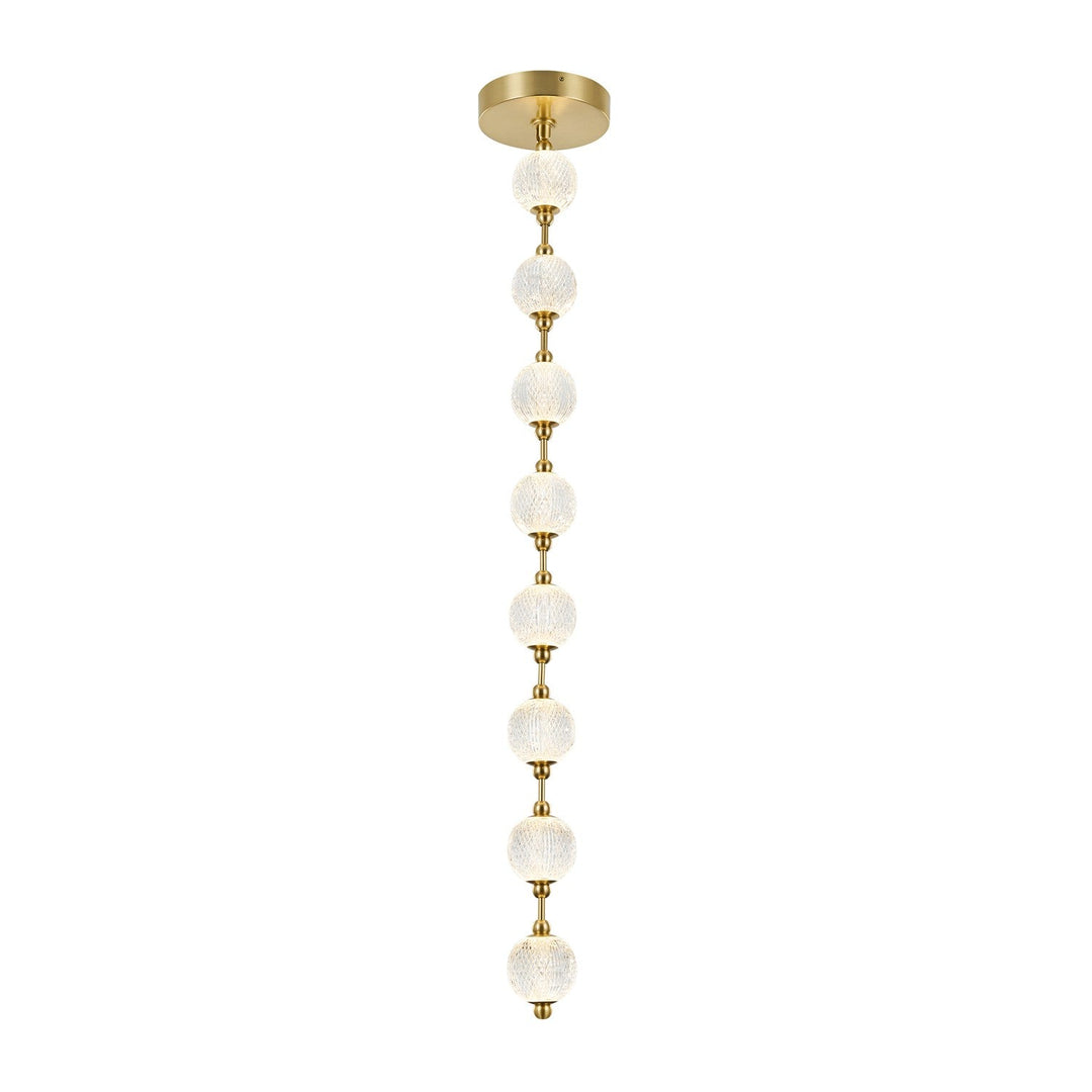 Alora Canada - PD321708NB - LED Pendant - Marni - Natural Brass