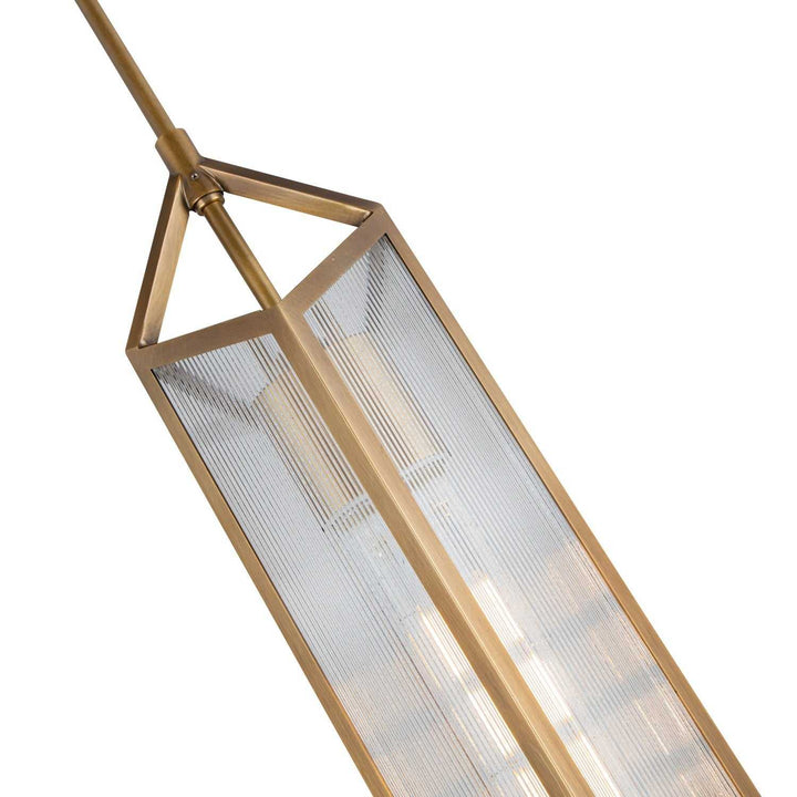 Alora Canada - PD332119VBCR - One Light Pendant - Cairo - Ribbed Glass/Vintage Brass