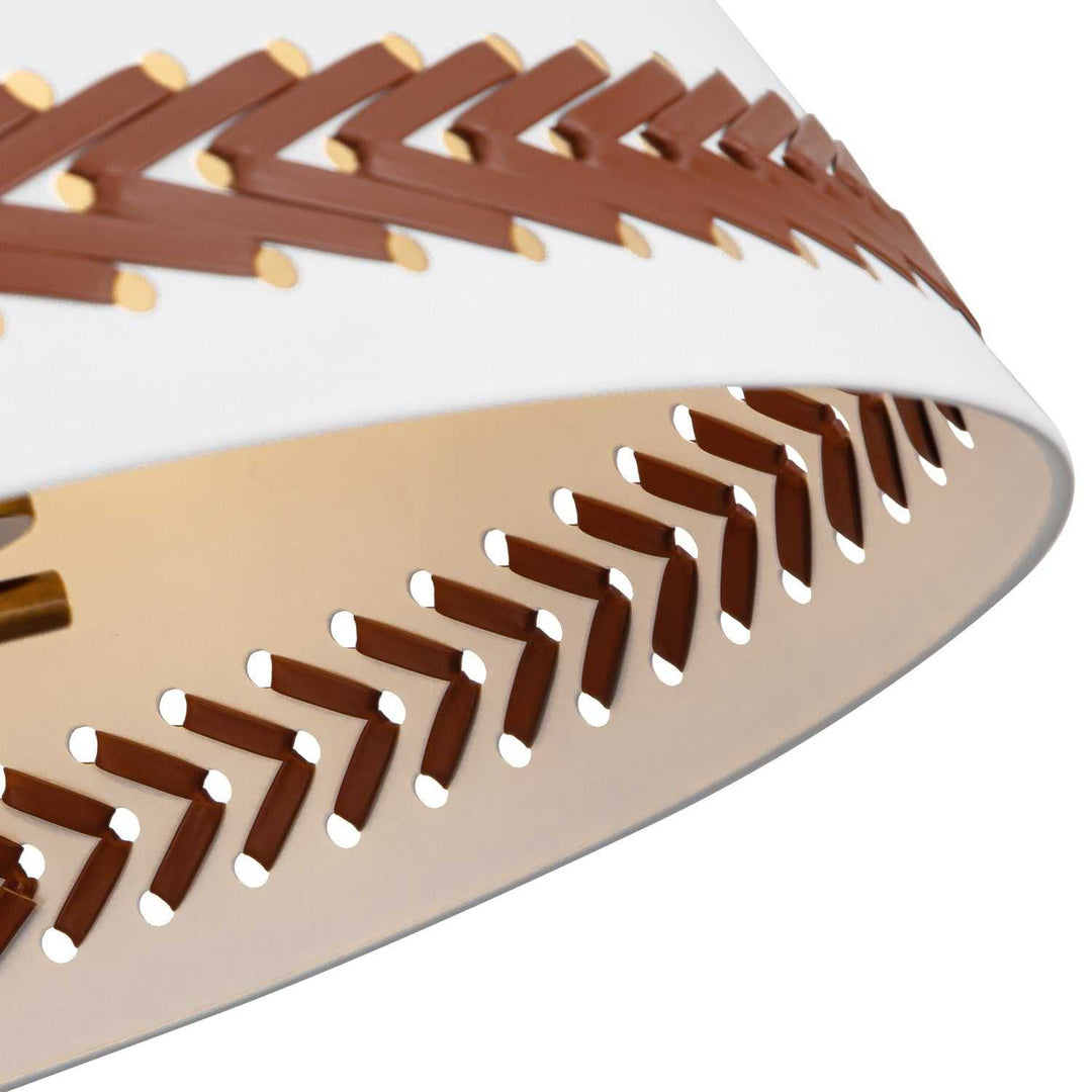 Alora Canada - PD342020MWHL - Three Light Pendant - Brickell - Matte White/Hazelnut Leather