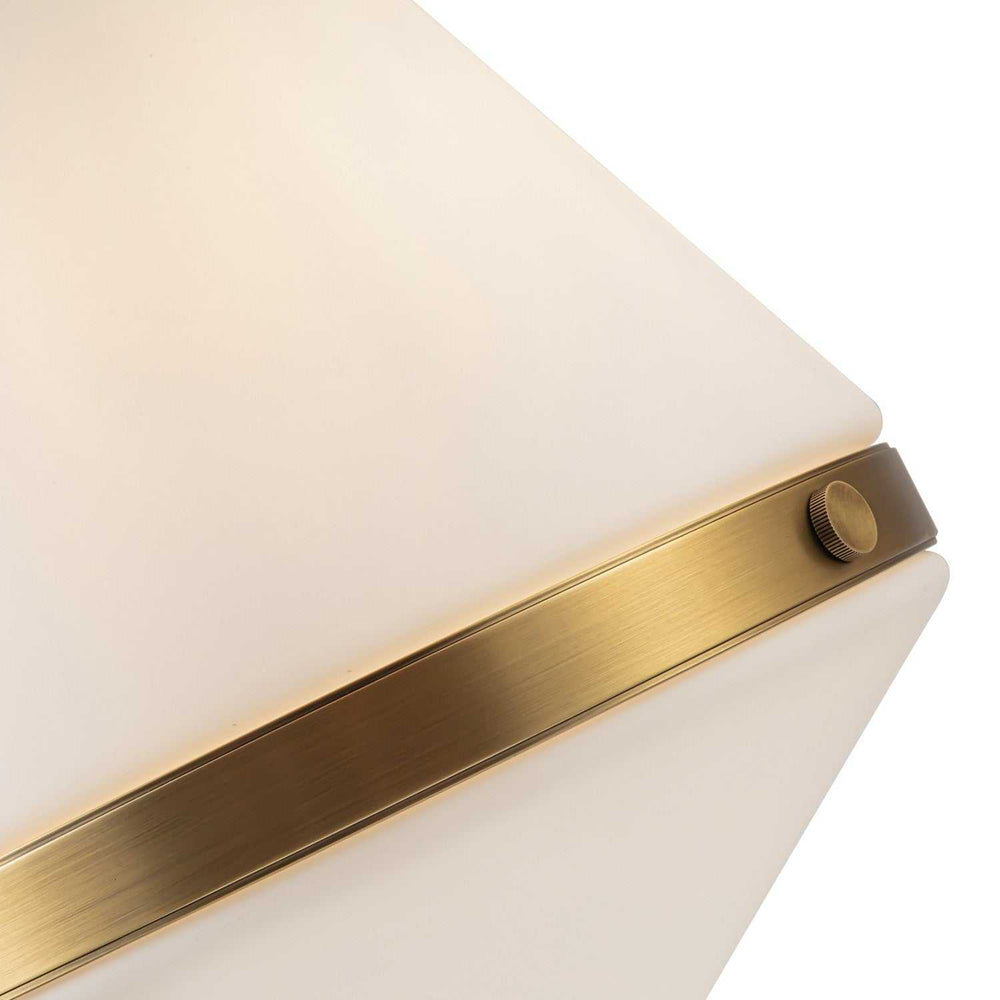 Alora Canada - PD348022VBOP - One Light Pendant - Willard - Vintage Brass/Opal Matte Glass