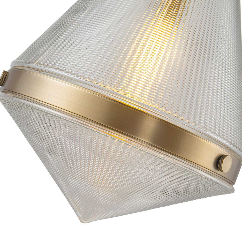 Alora Canada - PD348022VBPG - One Light Pendant - Willard - Vintage Brass/Prismatic Glass