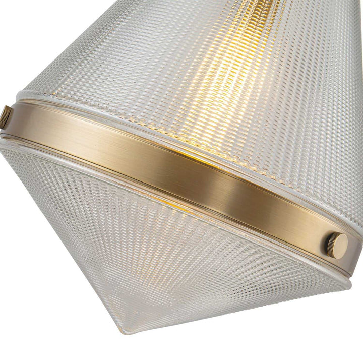 Alora Canada - PD348022VBPG - One Light Pendant - Willard - Vintage Brass/Prismatic Glass