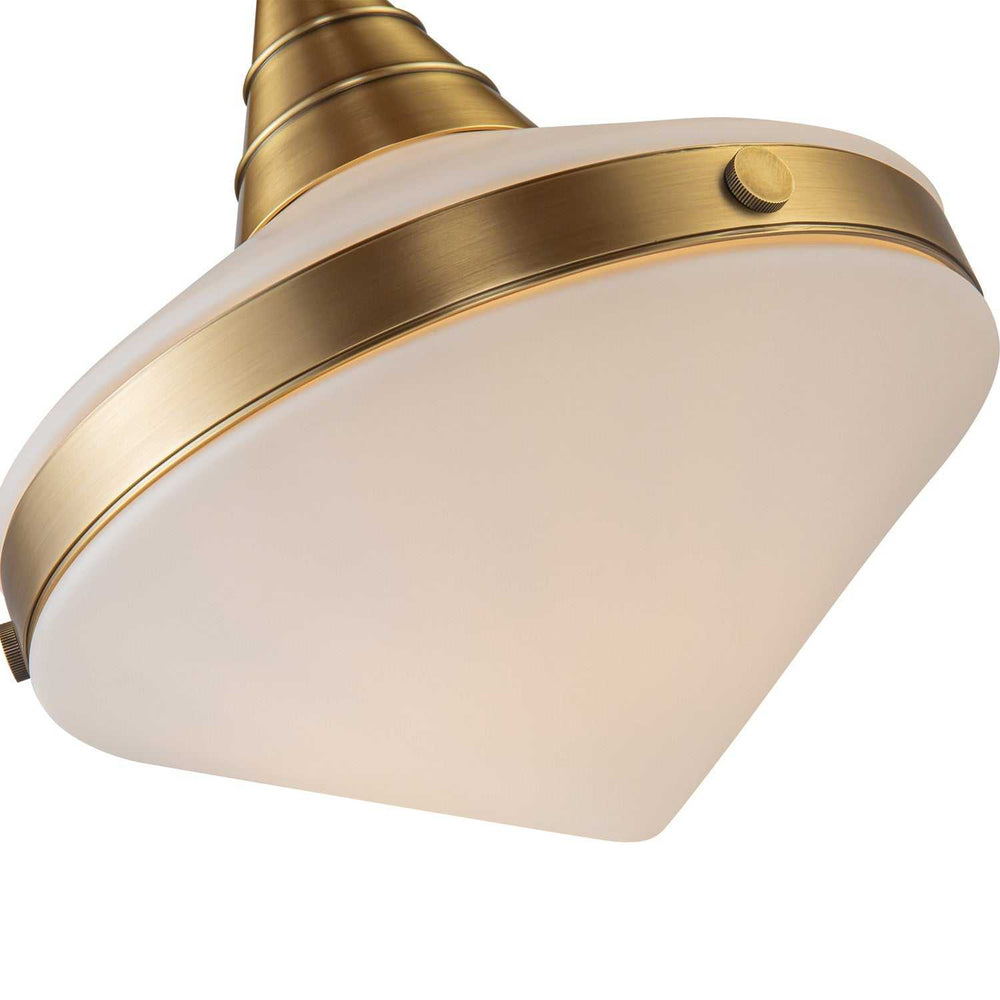 Alora Canada - PD348114VBOP - One Light Pendant - Willard - Vintage Brass/Opal Matte Glass