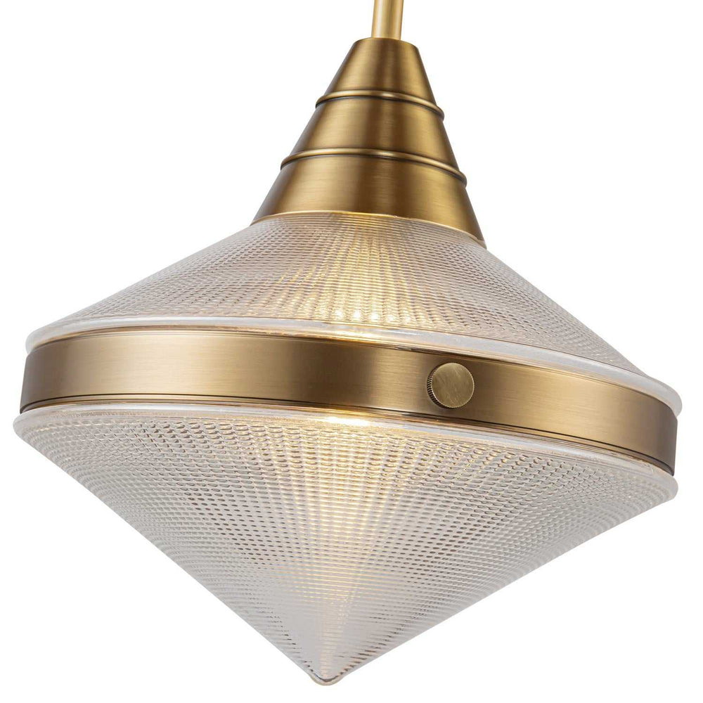 Alora Canada - PD348114VBPG - One Light Pendant - Willard - Vintage Brass/Prismatic Glass