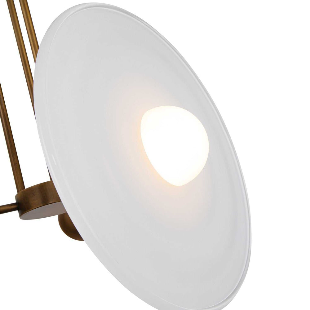 Alora Canada - PD350318VBGO - LED Pendant - Harbour - Vintage Brass/Glossy Opal