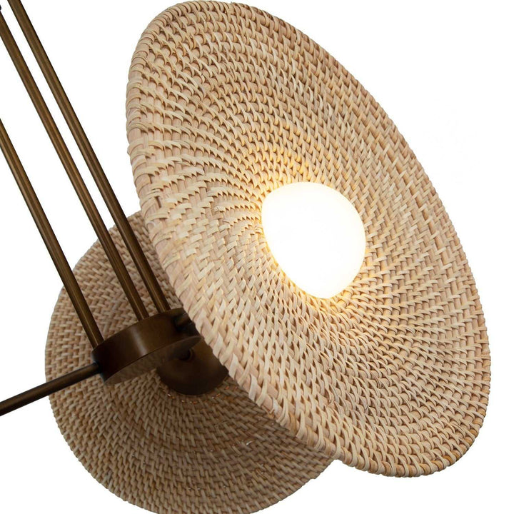 Alora Canada - PD350318VBWO - LED Pendant - Harbour - Vintage Brass/Woven