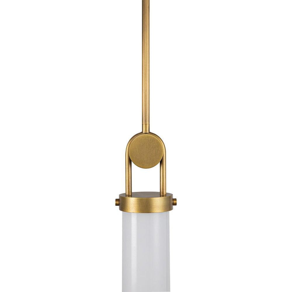 Alora Canada - PD355015VBGO - One Light Pendant - Wynwood - Vintage Brass/Glossy Opal