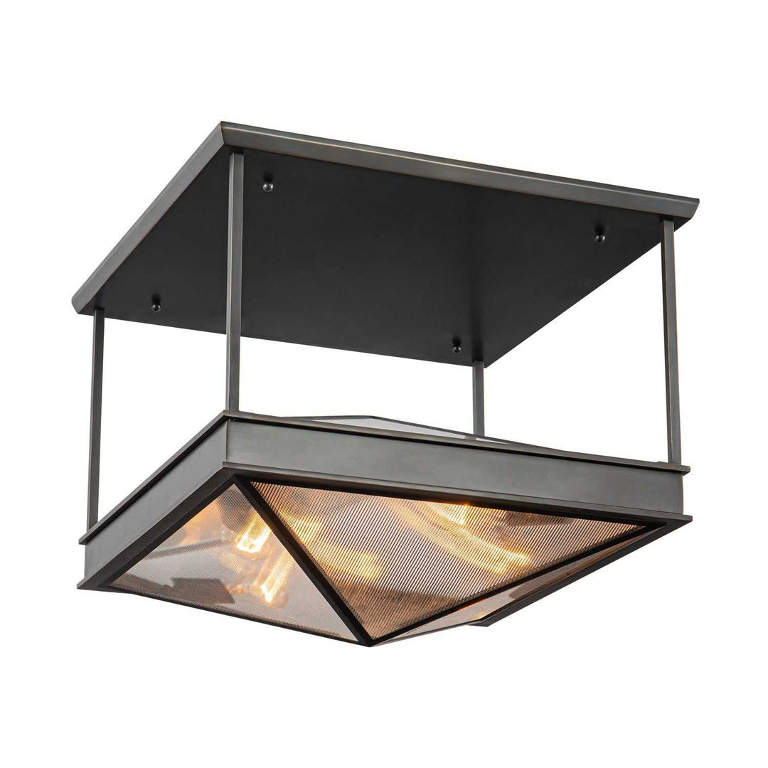 Alora Canada - SF332919UBCR - Four Light Semi Flush Mount - Cairo - Ribbed Glass/Urban Bronze