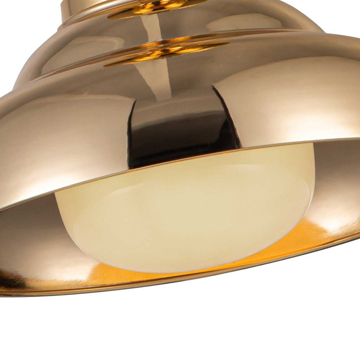 Alora Canada - SF344012PBGO - One Light Semi-Flush Mount - Palmetto - Polished Brass/Glossy Opal