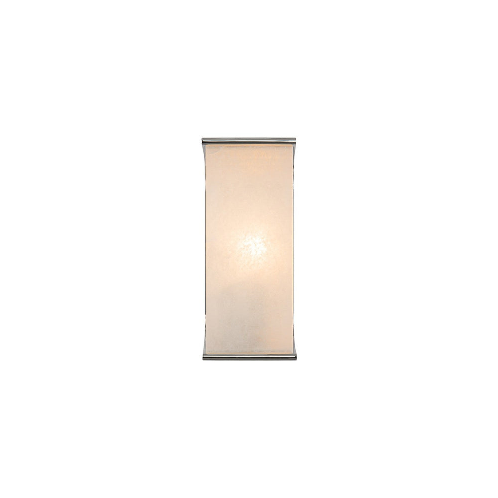 Abbott One Light Wall Sconce in Polished Nickel/Alabaster Alora Canada
