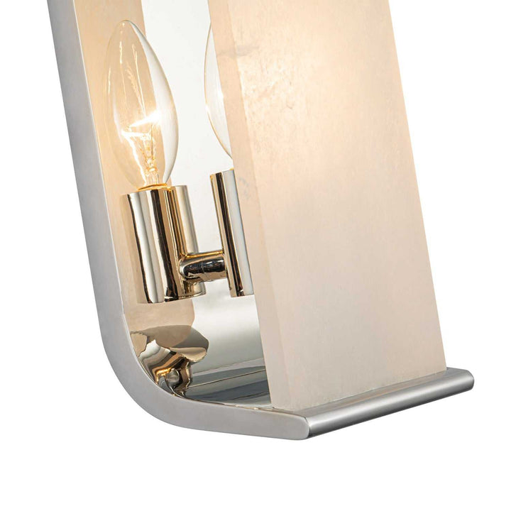 Alora Canada - WV327010PNAR - One Light Wall Sconce - Abbott - Polished Nickel/Alabaster