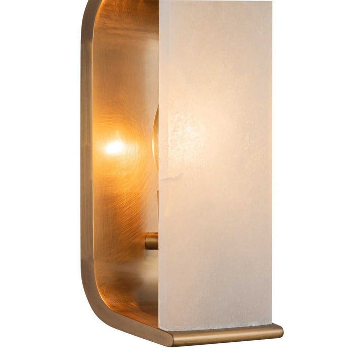 Alora Canada - WV327010VBAR - One Light Wall Sconce - Abbott - Vintage Brass/Alabaster
