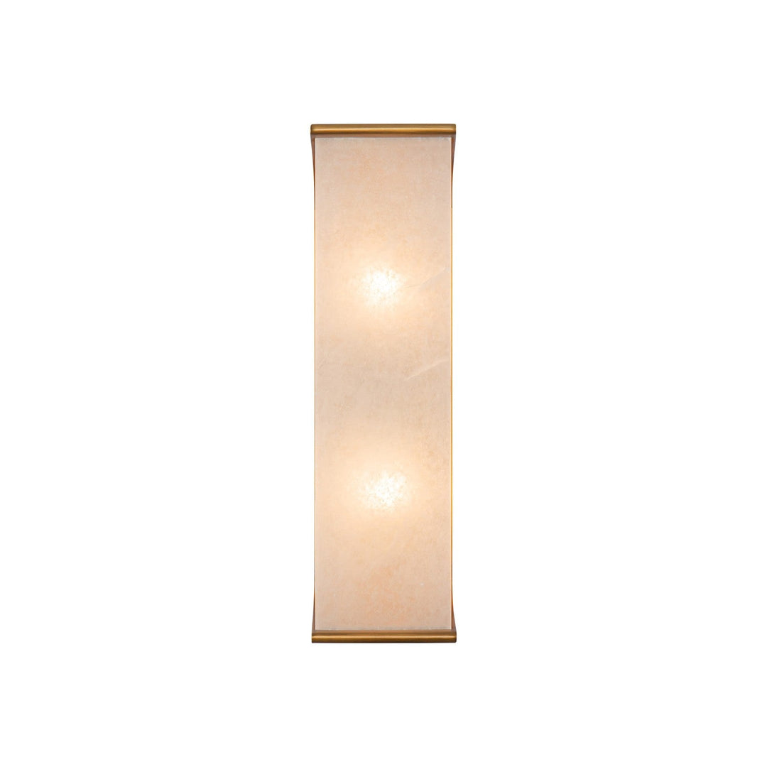 Alora Canada - WV327015VBAR - Two Light Vanity - Abbott - Vintage Brass/Alabaster