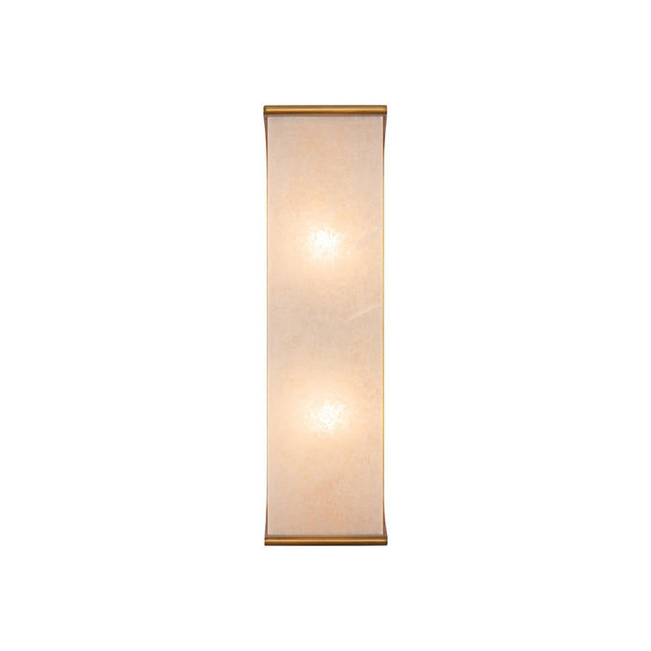 Alora Canada - WV327015VBAR - Two Light Vanity - Abbott - Vintage Brass/Alabaster