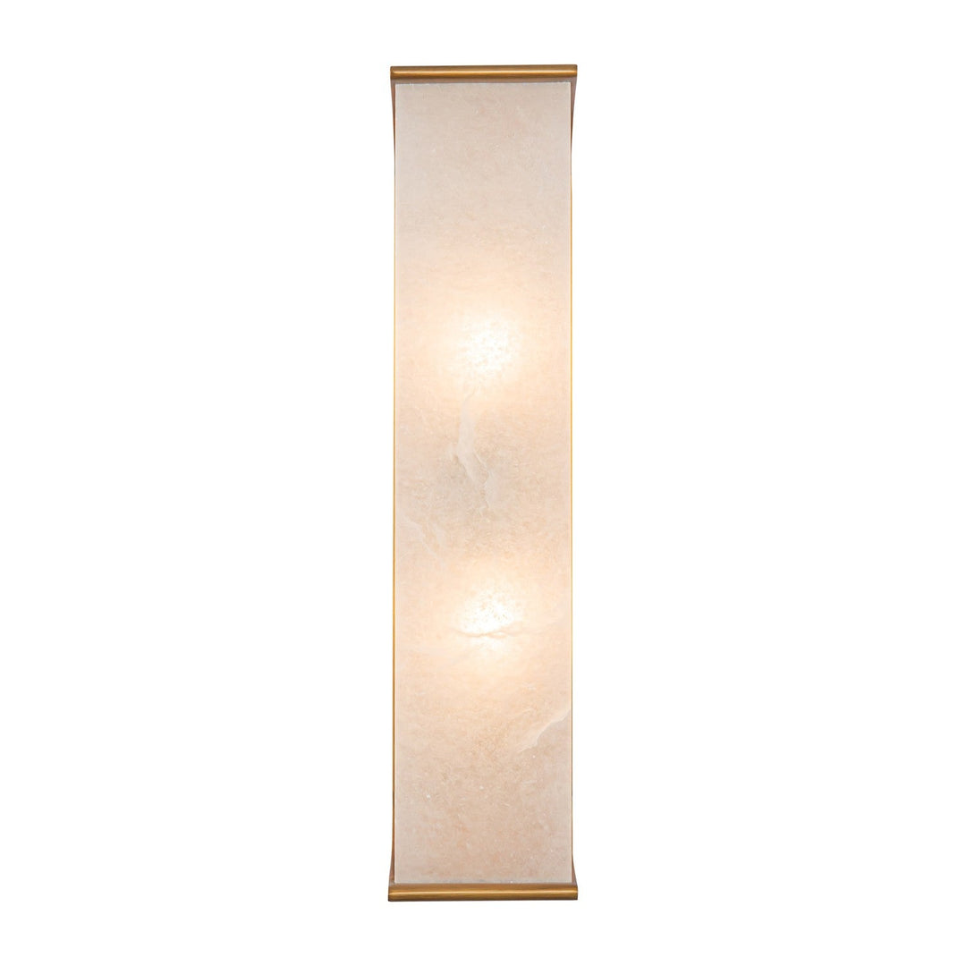 Alora Canada - WV327019VBAR - Two Light Vanity - Abbott - Vintage Brass/Alabaster