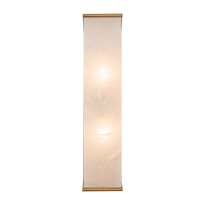 Alora Canada - WV327019VBAR - Two Light Vanity - Abbott - Vintage Brass/Alabaster