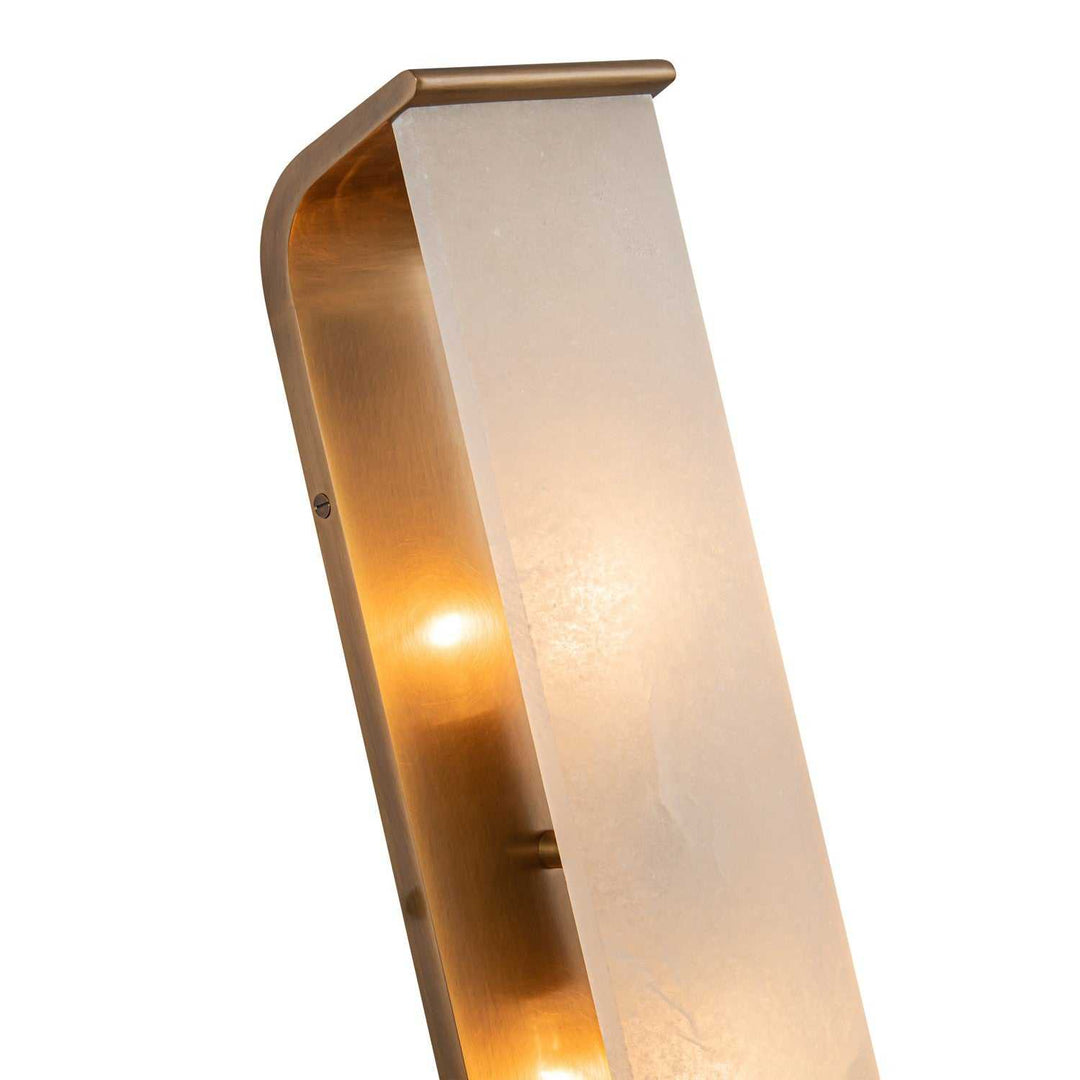 Alora Canada - WV327019VBAR - Two Light Vanity - Abbott - Vintage Brass/Alabaster