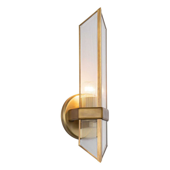Alora Canada - WV332904VBCR - One Light Wall Sconce - Cairo - Vintage Brass/Ribbed Glass