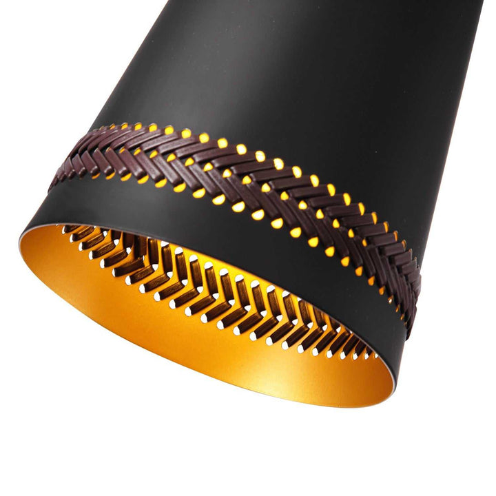 Alora Canada - WV342105MBHL - One Light Wall Sconce - Brickell - Matte Black/Hazelnut Leather