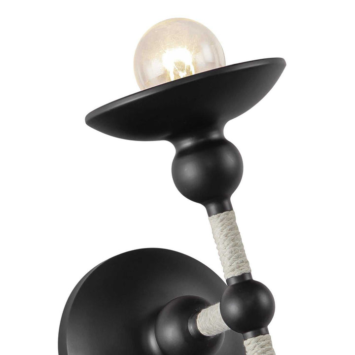 Alora Canada - WV343104MBCN - One Light Wall Sconce - Nadine - Matte Black/Cotton