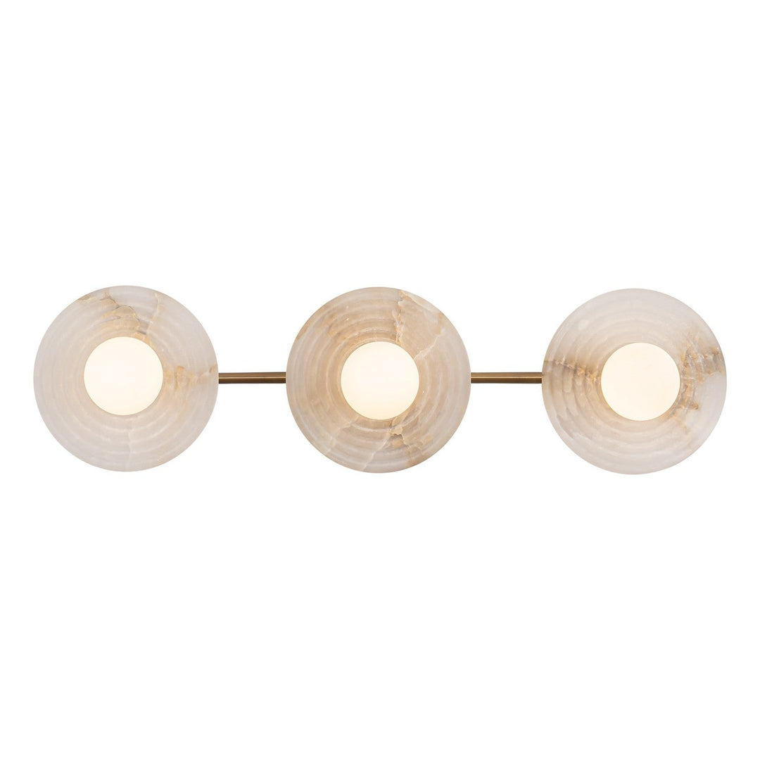 Alora Canada - WV346322VBAR - LED Vanity - Dahlia - Vintage Brass/Alabaster