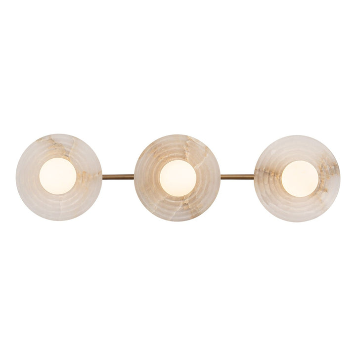 Alora Canada - WV346322VBAR - LED Vanity - Dahlia - Vintage Brass/Alabaster