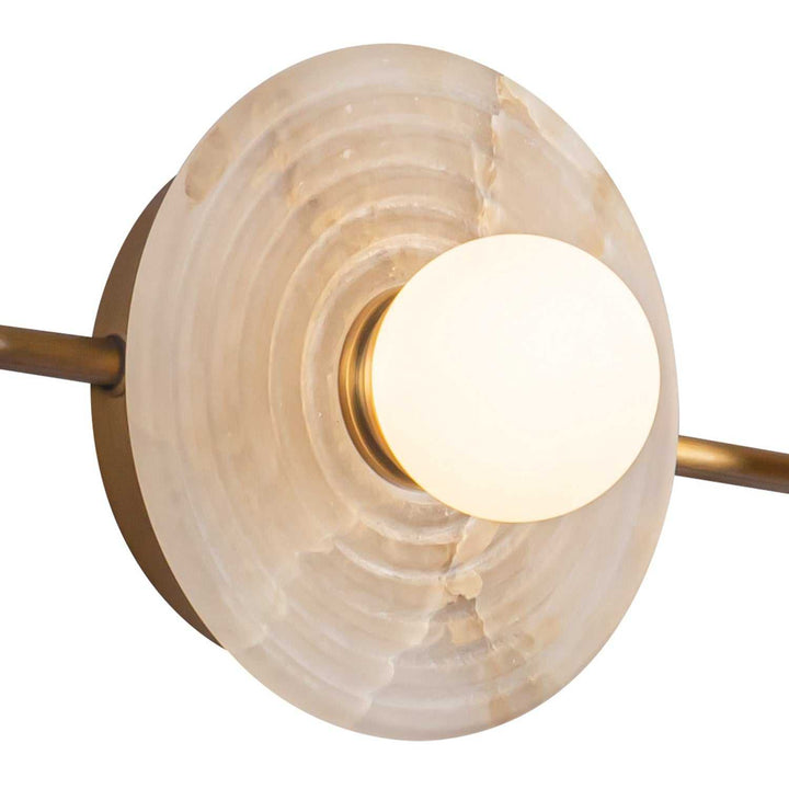 Alora Canada - WV346322VBAR - LED Vanity - Dahlia - Vintage Brass/Alabaster