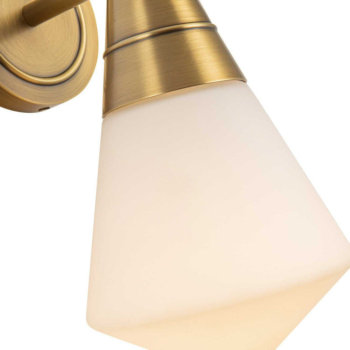 Alora Canada - WV348106VBOP - One Light Wall Sconce - Willard - Vintage Brass/Opal Matte Glass