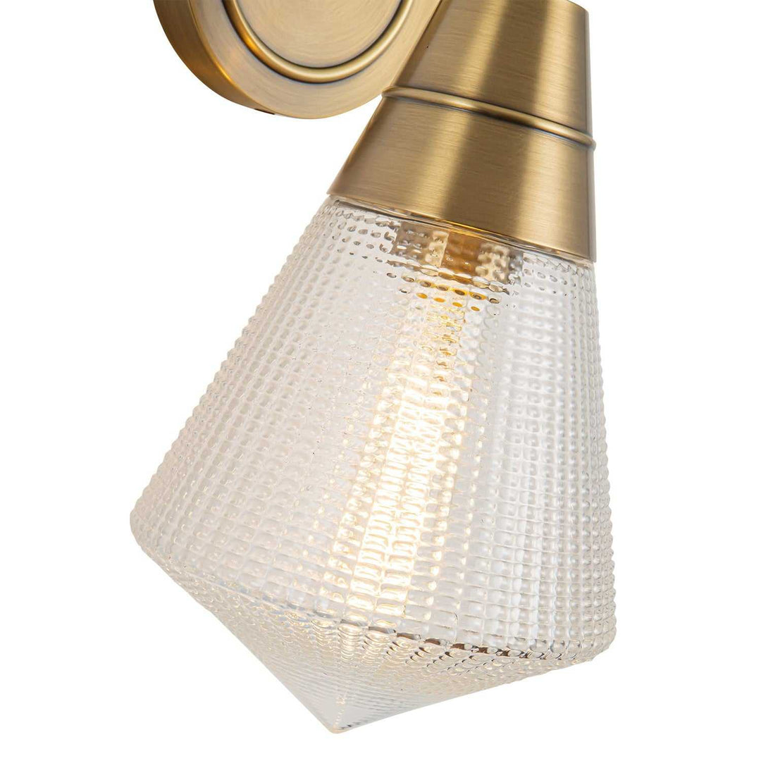 Alora Canada - WV348106VBPG - One Light Wall Sconce - Willard - Vintage Brass/Prismatic Glass